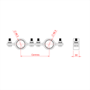 Double bride entraxe de 225mm pour tubes de 48-51mm