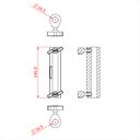 Récepteur pour 2 spigots 16mm