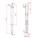 Rallonge de 270mm pour spigot 28mm 