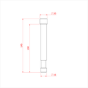 Spigot 16mm de 150mm avec collier de sécurité