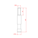 Spigot enclenchement 16mm avec vis 3/8", acier