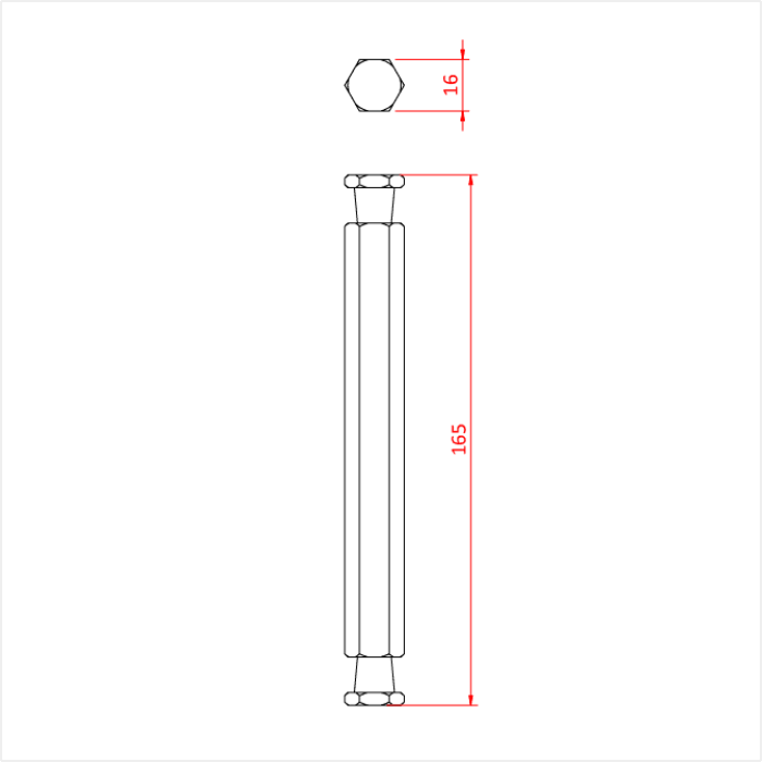 Spigot enclenchement 16mm EXTENSION