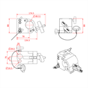 Collier BARREL SOCKET avec récepteur pour spigot 28mm + 16mm, CMU 250kg