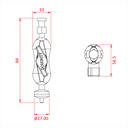 SUPER KNUCKLE bras articulé pour SUPACLAMP, CMU 5kg, noir