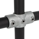 Croix de serrage 4-voies galvanisé pour tubes de 48mm, noir