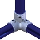Coude de serrage 3-voies galvanisé pour tubes de 48mm
