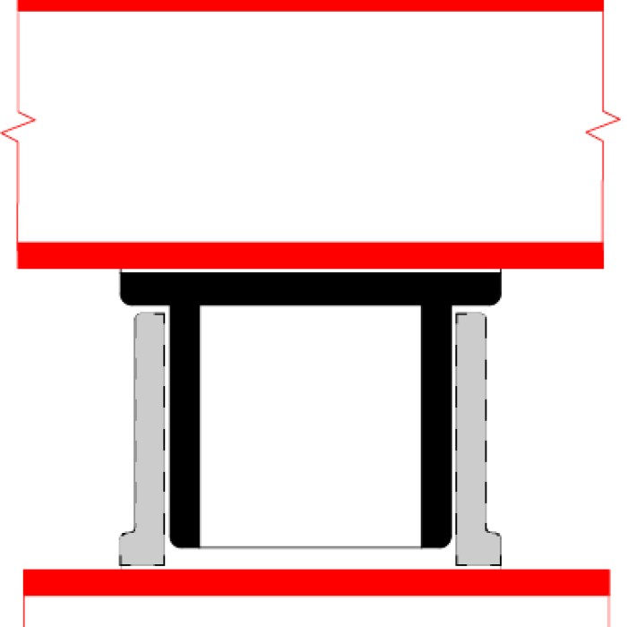 T de serrage INTERNE galvanisé pour tubes de 48mm