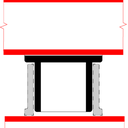 T de serrage INTERNE galvanisé pour tubes de 48mm