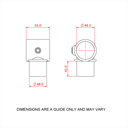 T de serrage INTERNE galvanisé pour tubes de 48mm