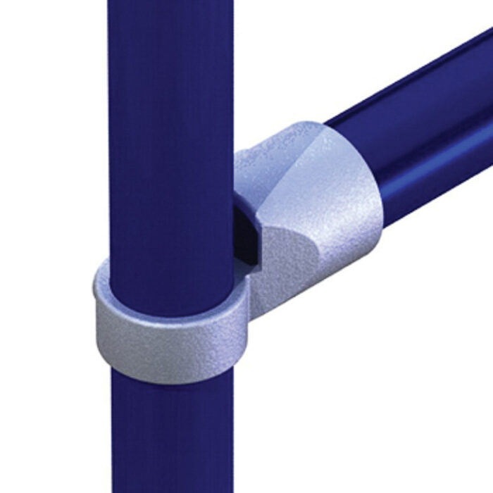 T de serrage fin galvanisé  pour tubes de 48mm, (la paire)