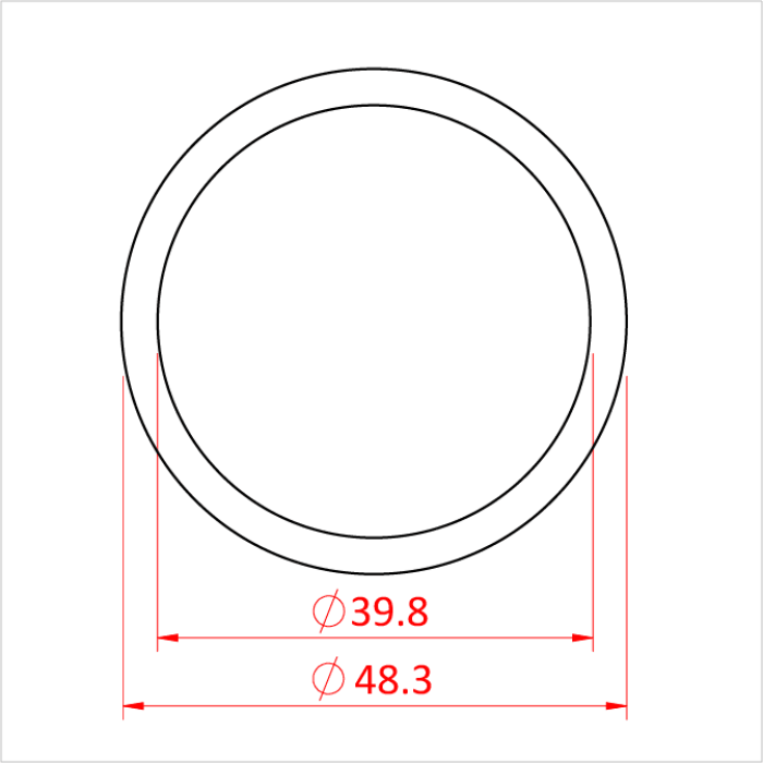 Tube aluminium 48.3mm, 150cm