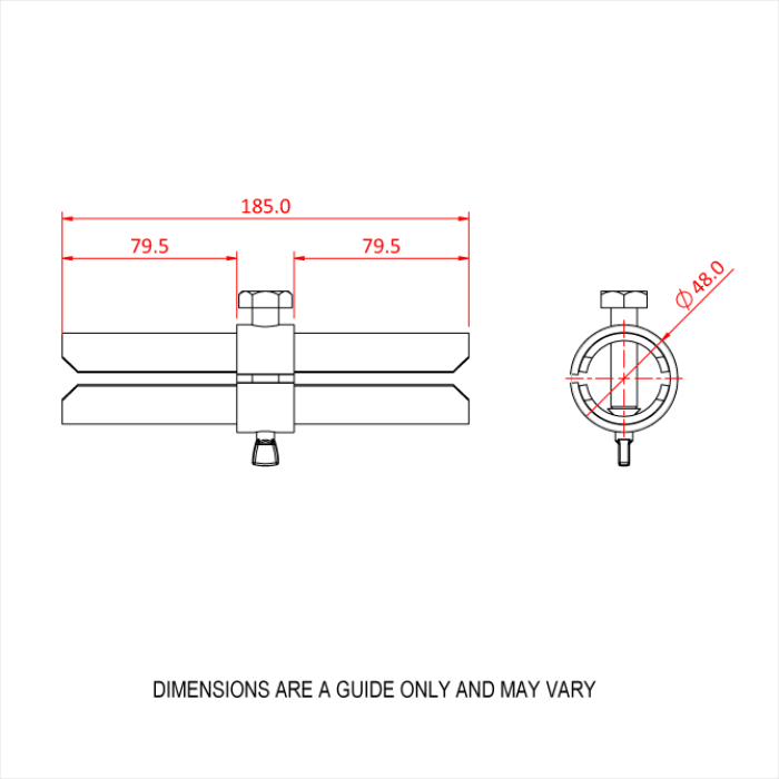 Raccord pince interne échafaudage pour tube de 48mm