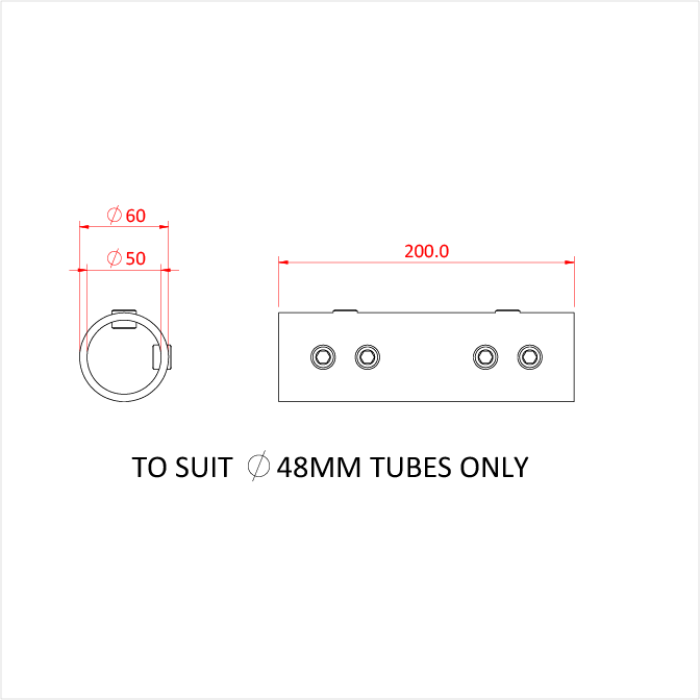 Raccord solide externe échafaudage pour tube de 48mm