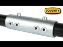 Raccord solide externe échafaudage pour tube de 48mm, noir