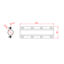 Plaque de raccordement 38mm pour tubes de 48-51mm