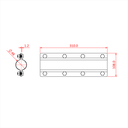 Plaque de raccordement 38mm pour tubes de 48-51mm