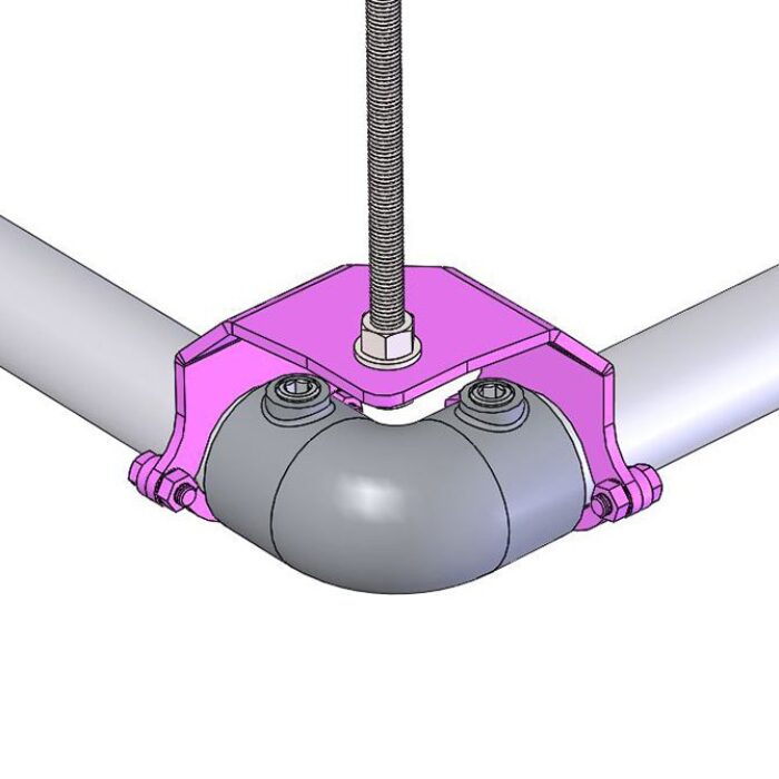 Cintre de grille démontable pour coin, CMU 200kg, noir