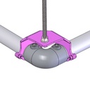 Cintre de grille démontable pour coin, CMU 200kg, noir