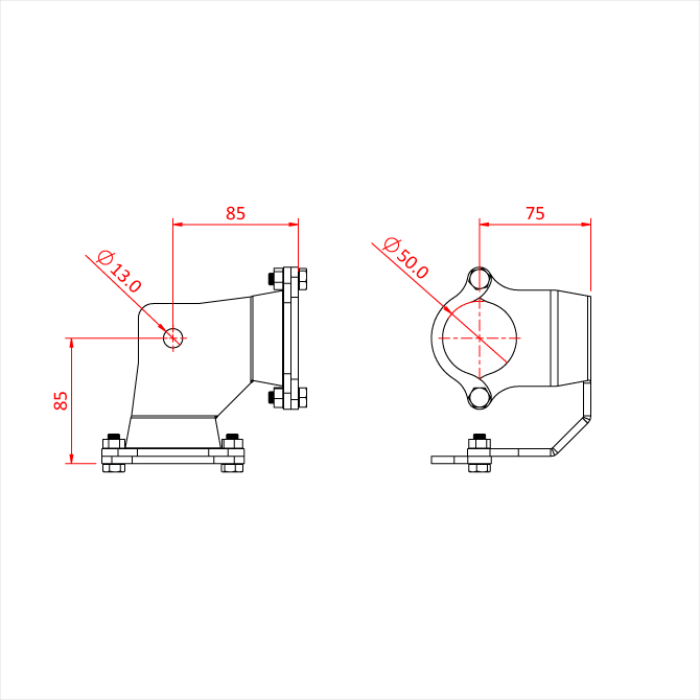 Cintre de grille démontable pour coin, CMU 200kg, noir