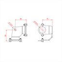 Cintre de grille démontable pour coin, CMU 200kg, noir