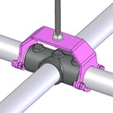 Cintre de grille démontable, CMU 200kg, noir