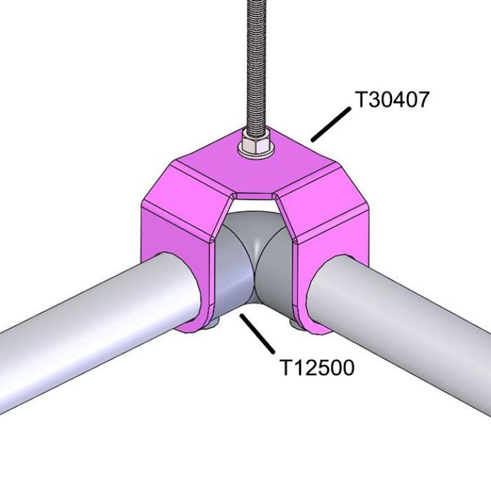 Cintre de grille, coin, noir