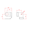 Cintre de grille, coin, noir