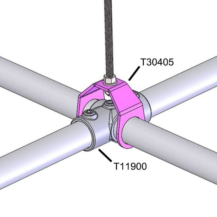 Cintre universel pour tube de 48mm, noir