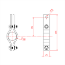 Pince de suspension 38mm
