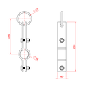 Pince de suspension 48mm avec œillet