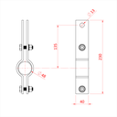 Pince de suspension 48mm, pour l'utilisation avec la manille T39400, noir