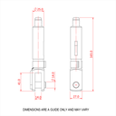 Reutlinger 50SV II ZW avec fourche entrée sur le coté (4mm , CMU 80Kg) (5mm , CMU 130Kg)