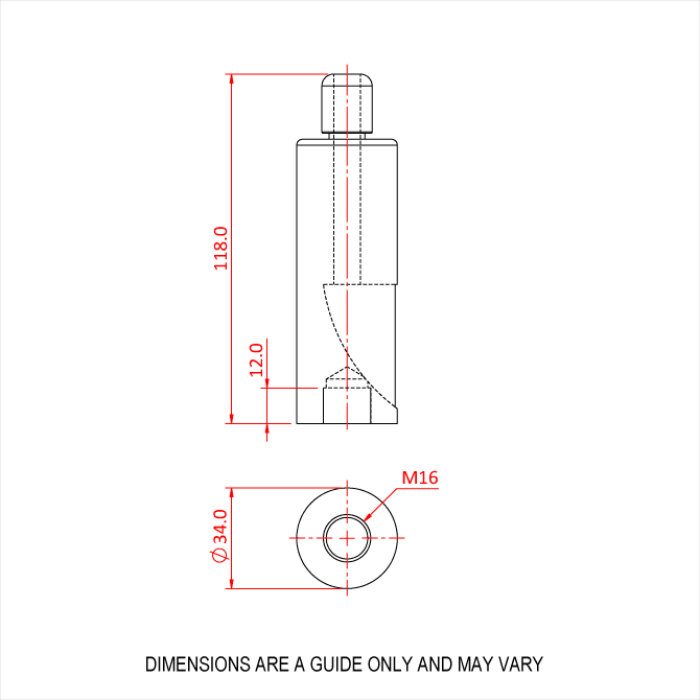 Reutlinger 66SV II ZW pas de vis M16 entrée sur le coté (6mm , CMU 190Kg) (6.35mm , CMU 210Kg)