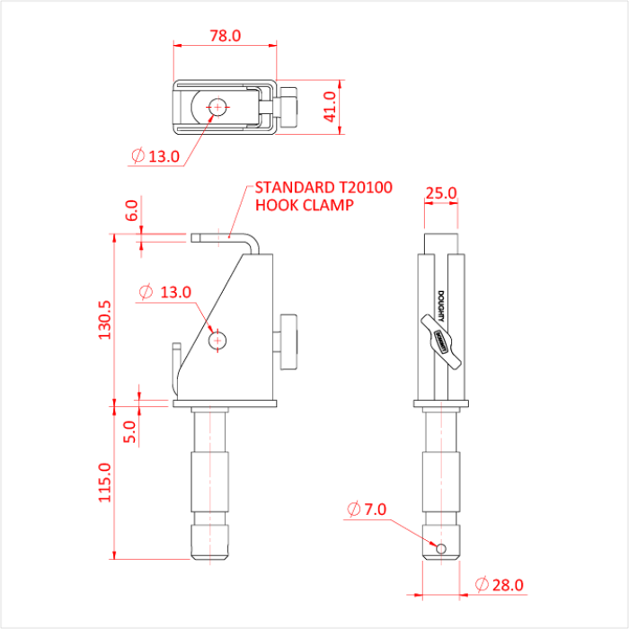Adaptateur pour "Par" avec spigot 28mm