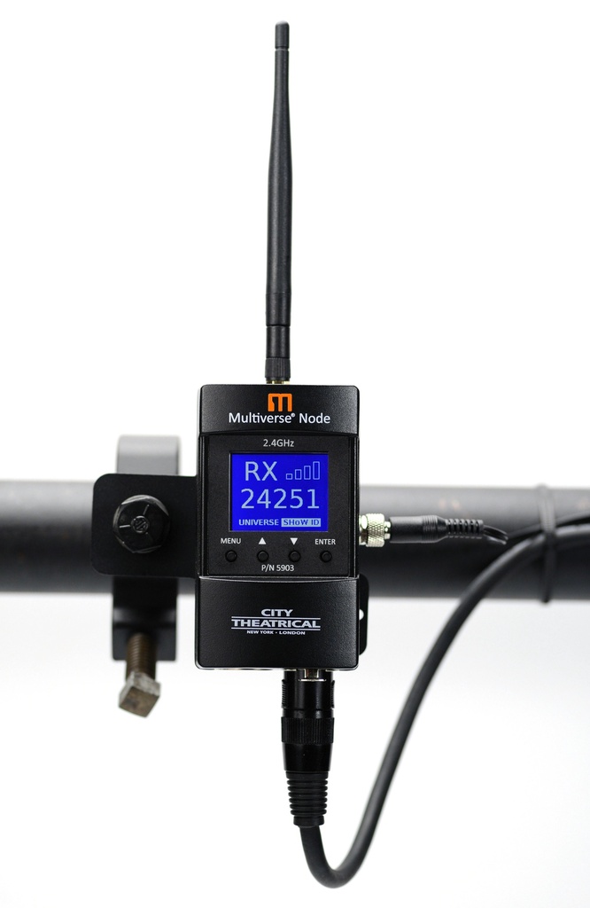 MULTIVERSE NODE 2.4GHz; émetteur récepteur DMX/RDM HF 2.4GHz configurable