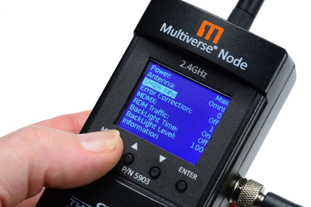 MULTIVERSE NODE 2.4GHz; émetteur récepteur DMX/RDM HF 2.4GHz configurable