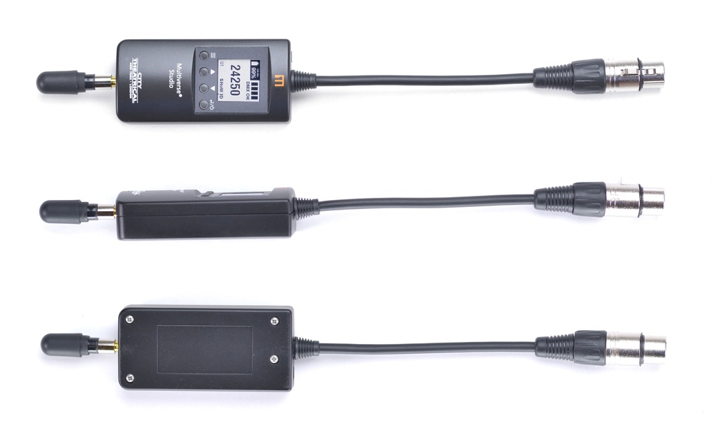 MULTIVERSE STUDIO 2.4GHz; récepteur sur batterie DMX/RDM 