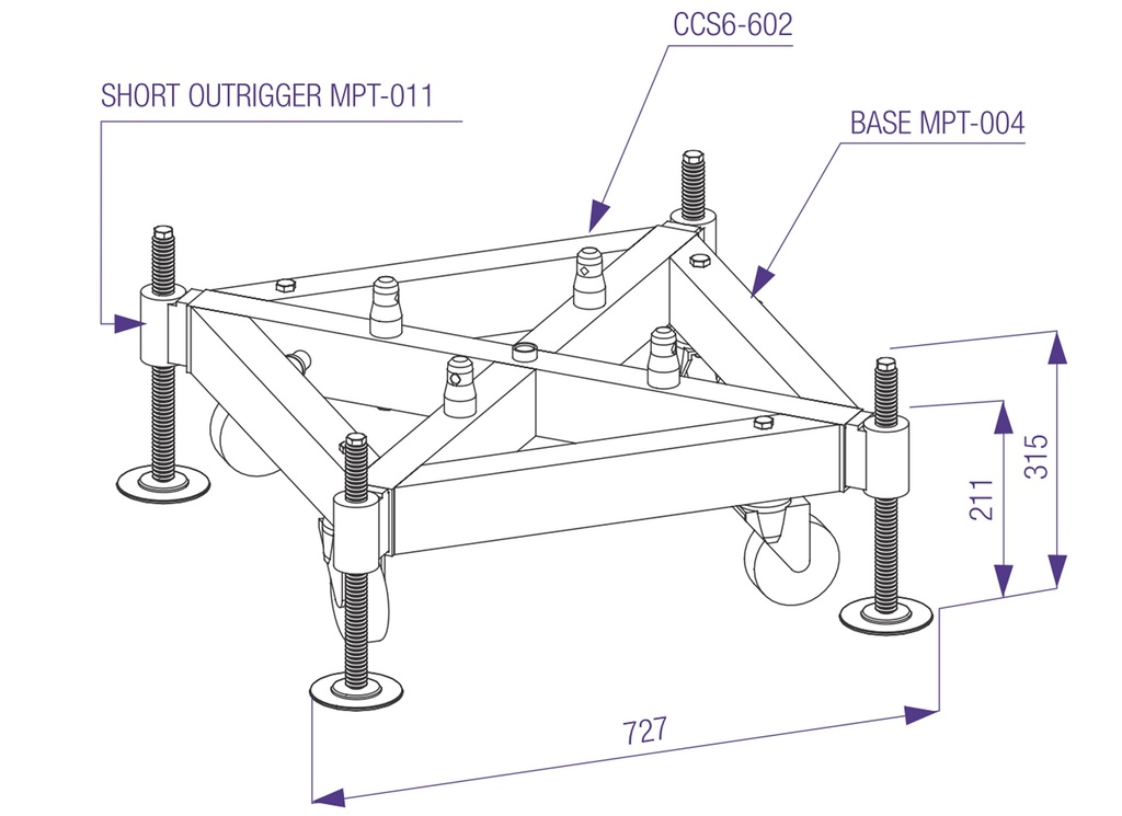 MP TOWER BASE SECTION STEEL