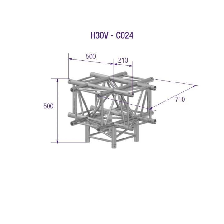 SQUARE H30V 5-WAY CORNER