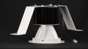 Downlight LED 85W, RECESSED type, white 3000K, no-fan, hole diam. 140mm (optics: 29°, 46°, 72°)