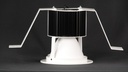 Downlight LED 85W, RECESSED type, white 4000K, no-fan, hole diam. 140mm (optics: 29°, 46°, 72°)