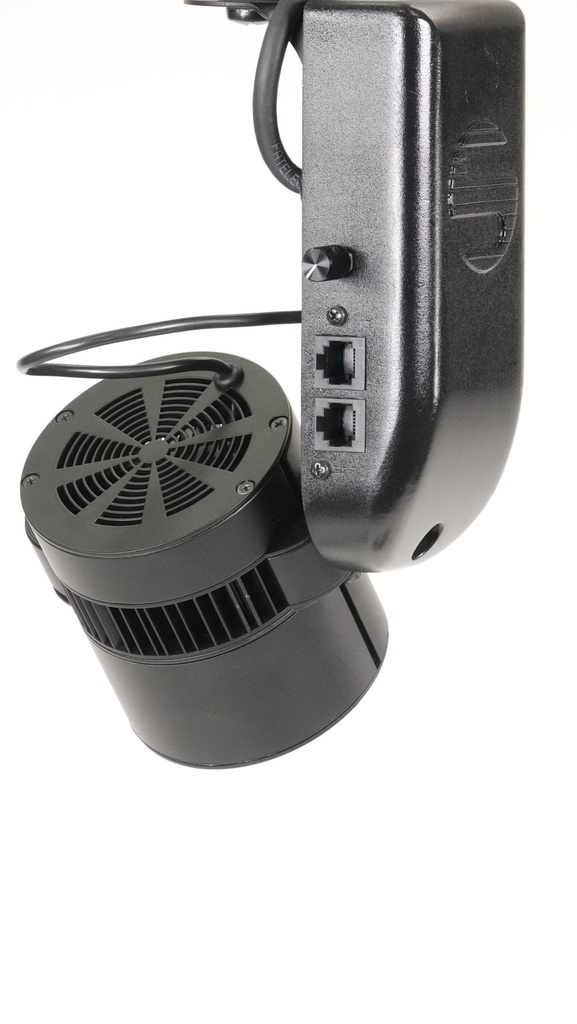 Pinspot 30W, stand-alone, choice of LED: 2700K/3000K/4000K, zoom optics:  15°-40°, DMX