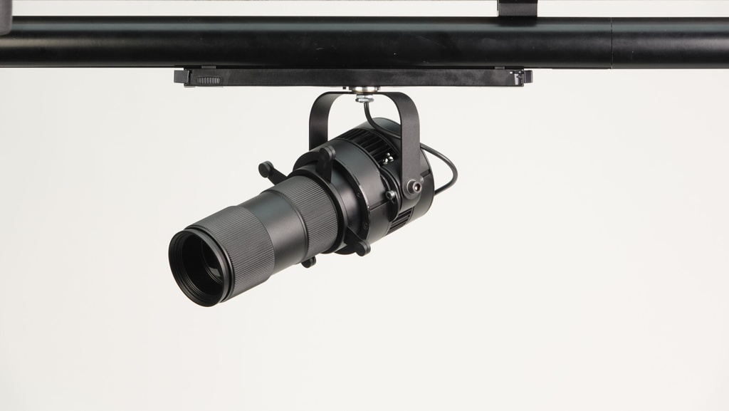Pinspot 30W, on track 48V, choice of LED: 2700K/3000K/4000K, zoom optics:  15°-40°, DALI, with built-in livetrack adaptor (mod. MULTISYSTEM EVO)