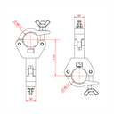 Swivel Coupler Slimline Black