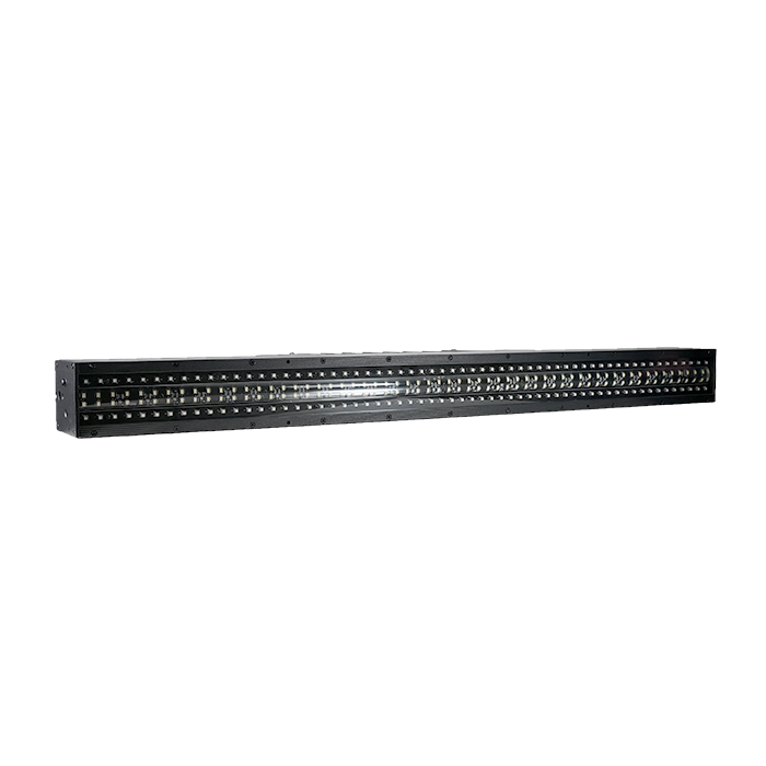 B BLAST PRO; barre stroboscopique à 120 LED blanche froide de 5 W et 120 LED RVB de 0.6 W avec pixelmapping