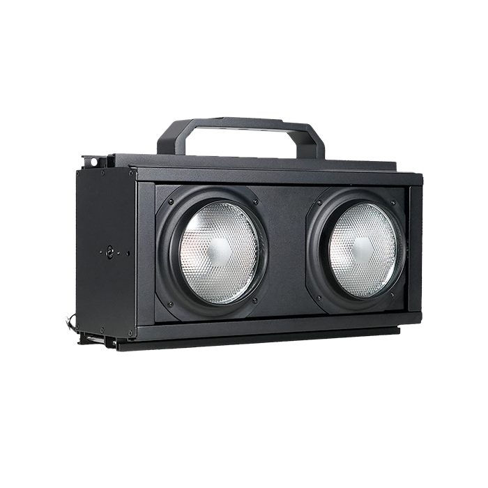 B BLINDED; blinder LED à 2 x 110 Watts blanc chaud & ambre (effet tungstène 1'200 - 2'700° K), angle de projection de 50°, réglage de la densité en 16 bits