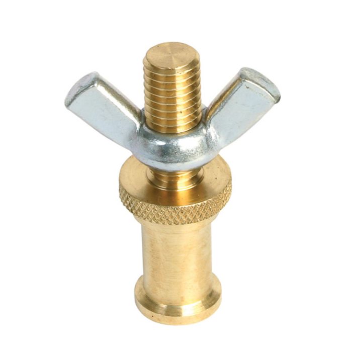 Spigot enclenchement 16mm avec filetage M10 X 25 et écrou papillon 