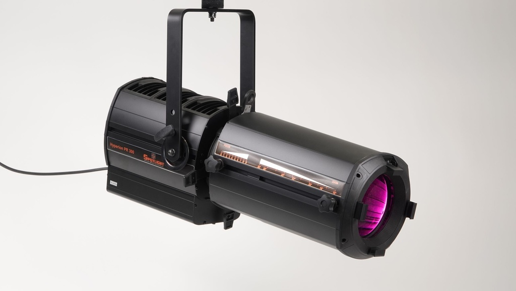 Profile LED Hyperion Scheinwerfer 300W, RGBACL, Weiss 1'500-20'000°K, zoom 15-30°, DMX + Manuel