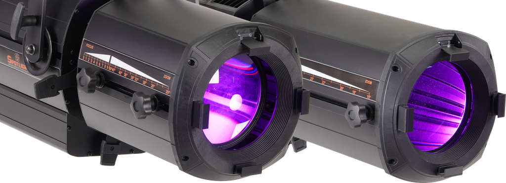 Profile LED Hyperion Scheinwerfer 300W, regelbarer Weiss 2'700-6'500°K, zoom 15-30°, DMX + Manuel