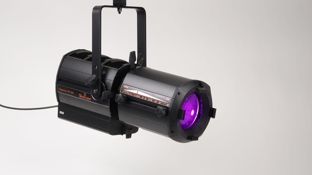 Profile LED Hyperion Scheinwerfer 300W, RGBACL, Weiss 1'500-20'000°K, zoom 25-50°, DMX + Manuel
